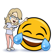 Laugh out loud emoji with Jean M Cogdell