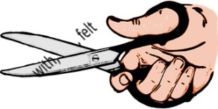 scissors cutting words Jean M Cogdell