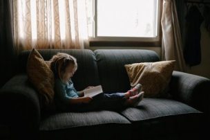 Young girl reading