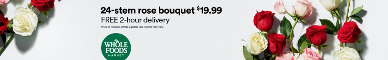 24 stem rose bouquet from Whole Foods Amazon Prime 24 stem rose bouquet from Whole Foods Amazon Prime