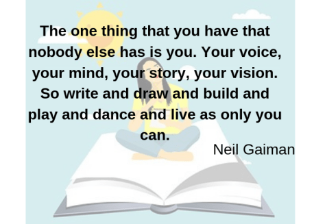 Neil Gaiman quote about writing your story