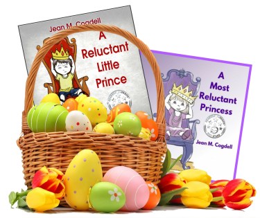 Easter basket with books